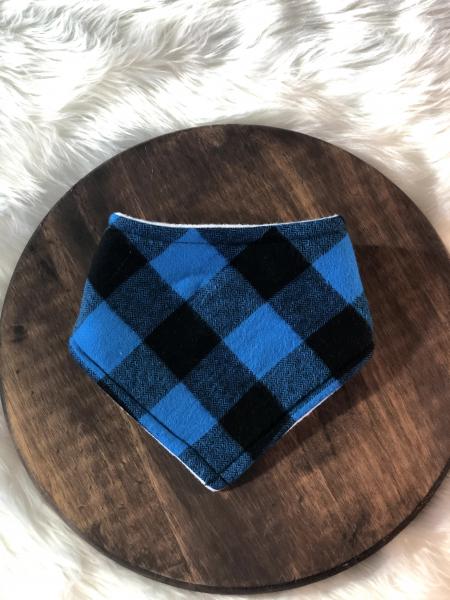 Teal Buffalo Plaid Bandana Bib