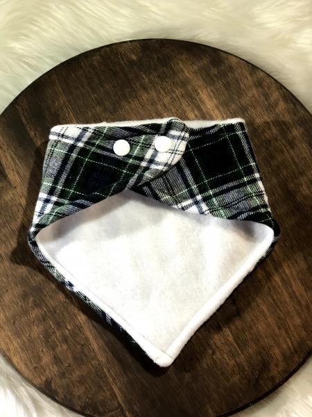 Blue & Green Plaid Bandana Bib picture