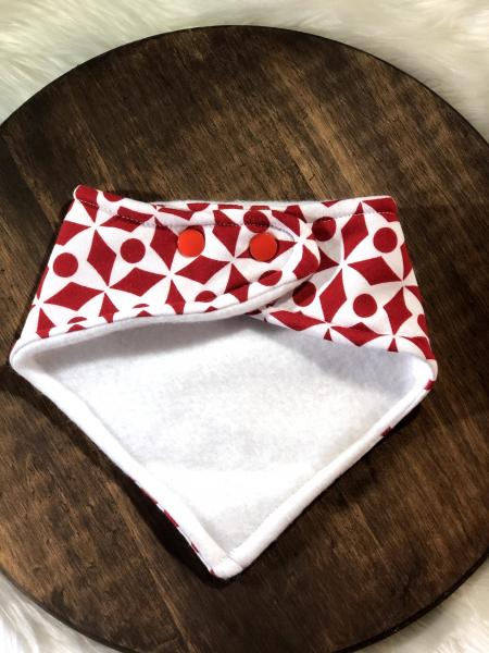 Red Geometric Bandana Bib picture