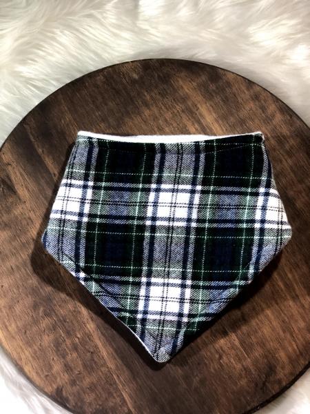 Blue & Green Plaid Bandana Bib picture