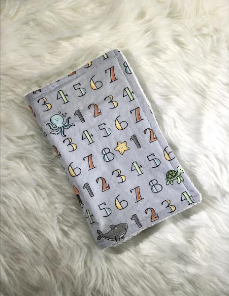 Ocean Numbers Burp Cloth