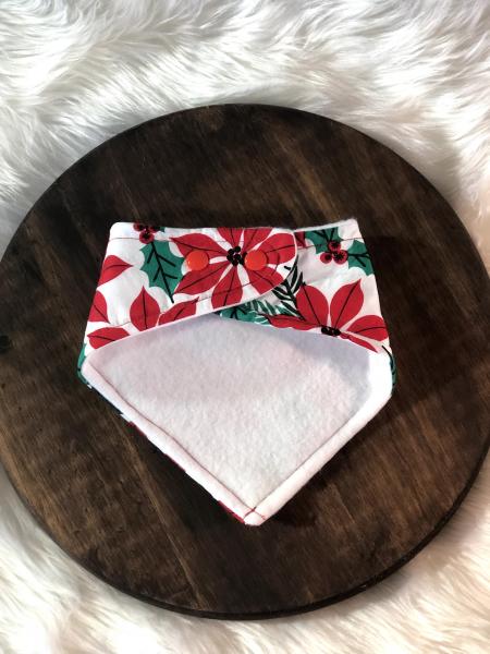 Poinsettia Bandana Bib picture