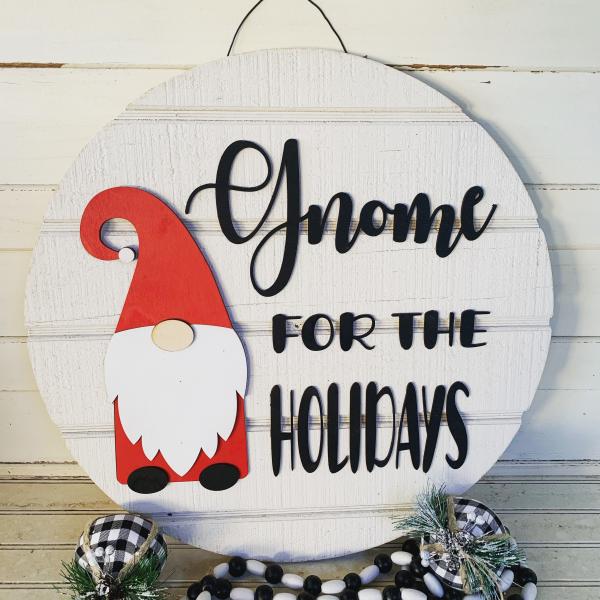 Gnome for the Holidays  door hanger