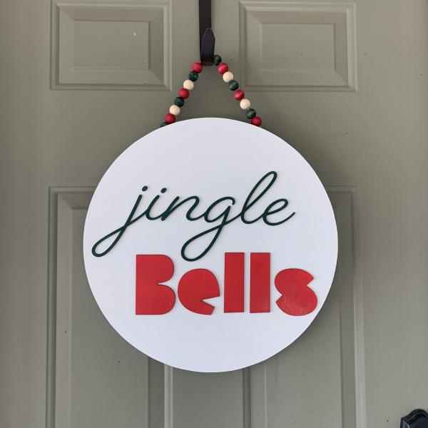 Jingle bells  round sign picture