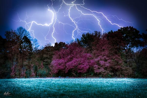 Fall Lightning over Hines Park