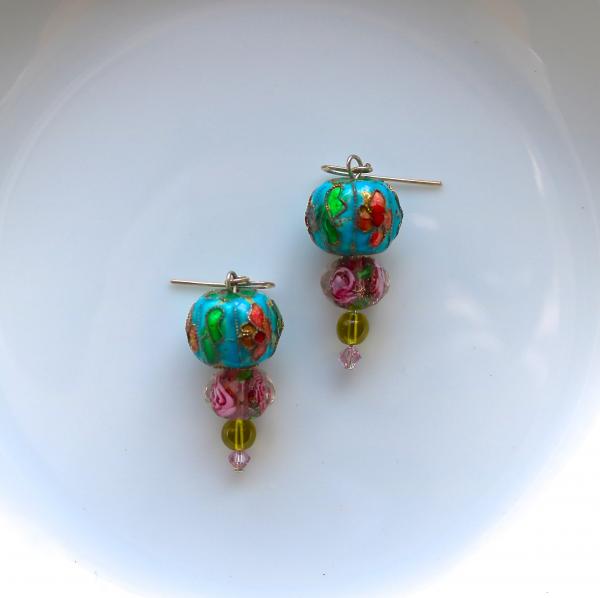 Chinese Cloissne earring