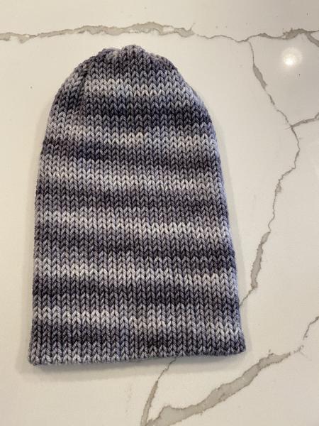 Grey Knitted Wool Beanie