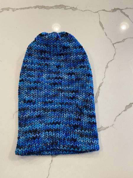 Bright Blue Knitted Wool Beanie picture