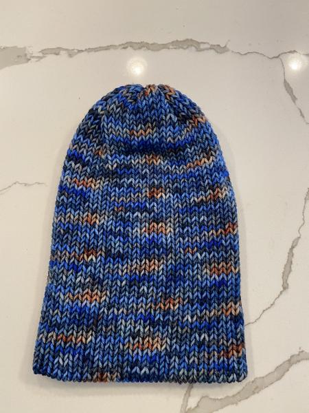 Blue Knitted Wool Beanie picture