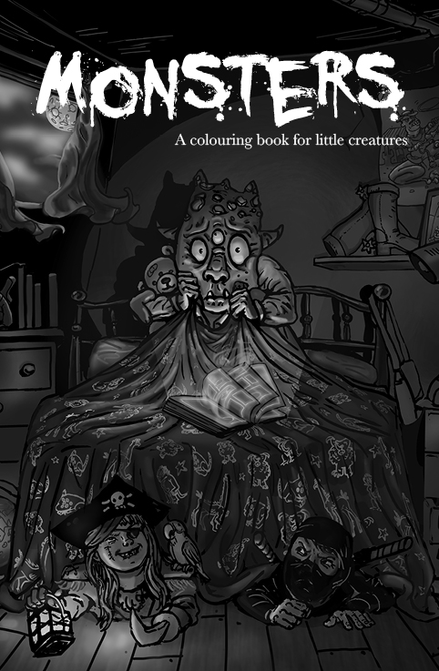 Monsters: An anthology of short comics for children + colouring book picture