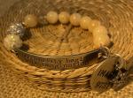 Sentiment bracelet with yellow calcite