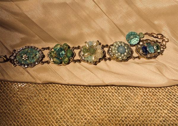 Vintage up cycled bracelet picture