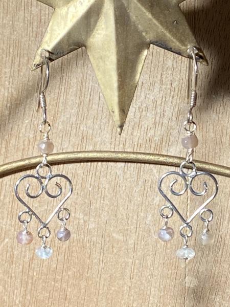 Moonstone and .925 silver earrings picture