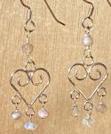 Moonstone and .925 silver earrings