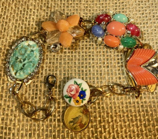 Vintage up cycled bracelet picture