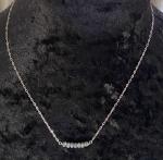 Labradorite and .925 silver bar necklace