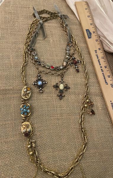 Amazing vintage up cycled Victorian necklace picture