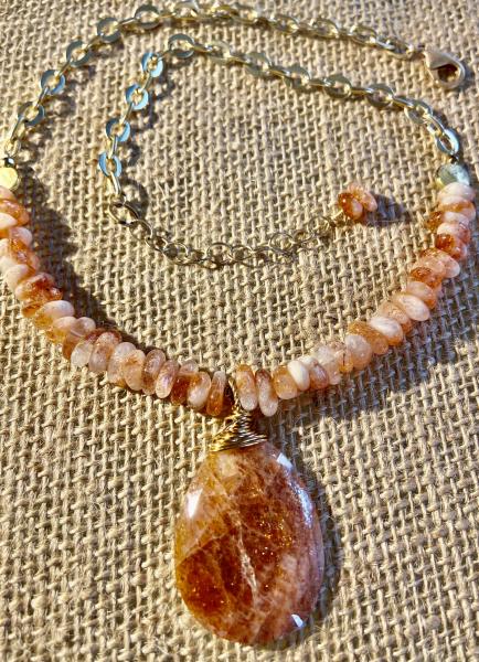 Sparkling Sunstone necklace