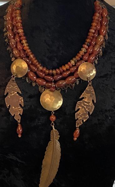 Carnelian bib necklace picture