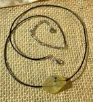 Rutilated lemon quartz necklace