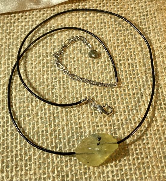 Rutilated lemon quartz necklace picture