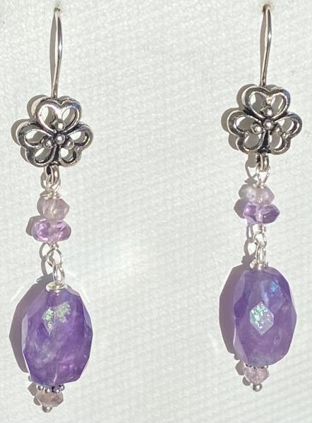 Amethyst nugget earrings picture