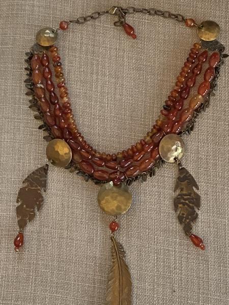 Carnelian bib necklace picture