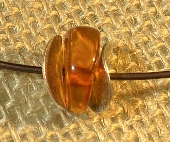 Amber and .925 silver necklace picture