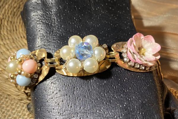 Vintage up cycled bracelet picture