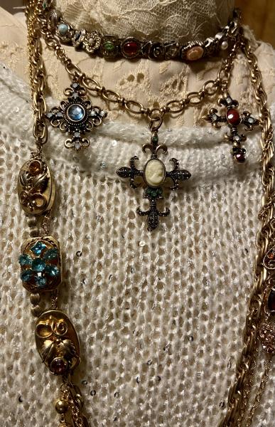 Amazing vintage up cycled Victorian necklace picture