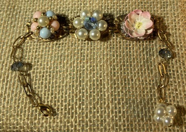 Vintage up cycled bracelet picture