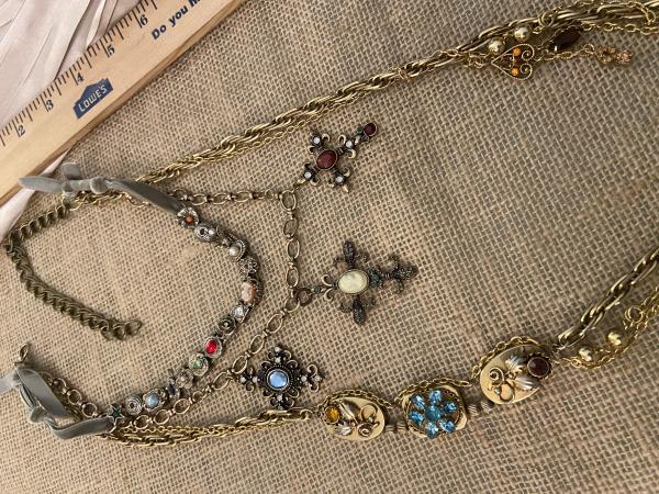 Amazing vintage up cycled Victorian necklace picture