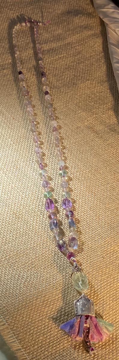 Fluorite long necklace picture