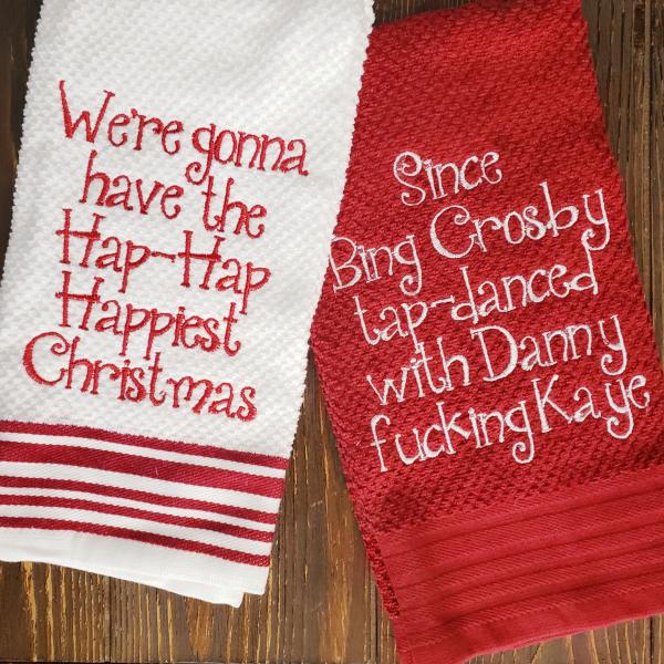 Set of Christmas Vacation kitchen Towels