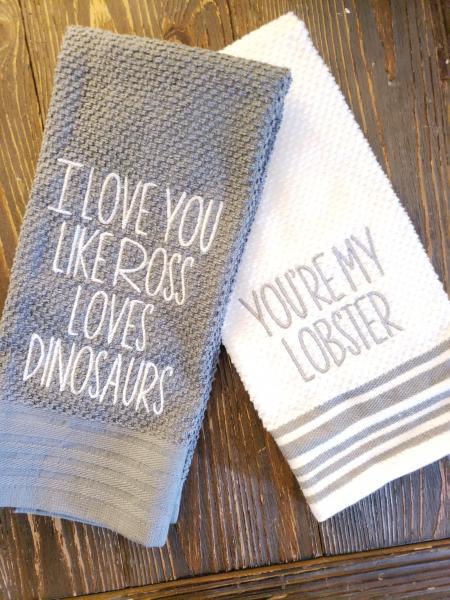 Friends themed Embroidered Kitchen Towels