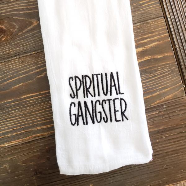 Embroidered Towel, Spiritual Gangster picture