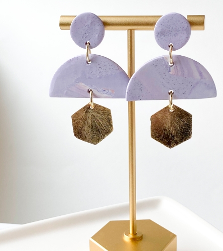Marbled Purple Earrings picture