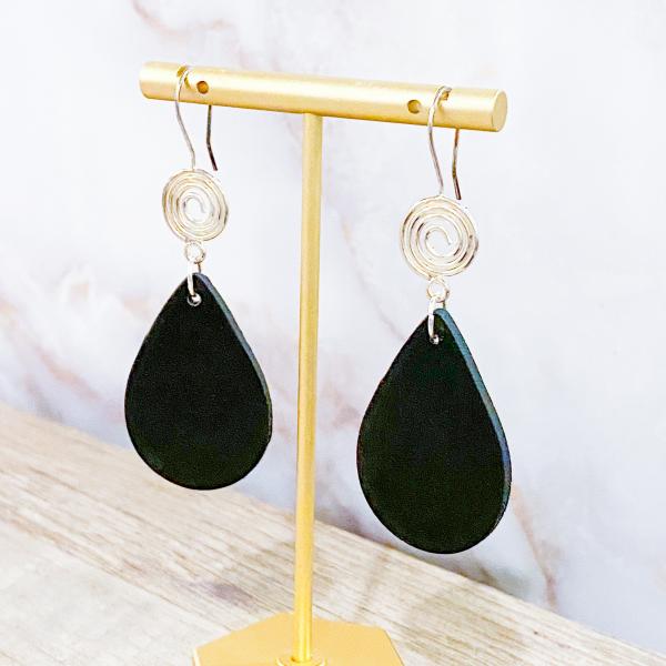 Black Teardrop Dangles picture