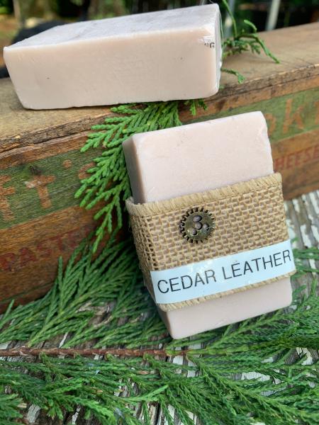 Cedar Leather Goatsmilk Soap
