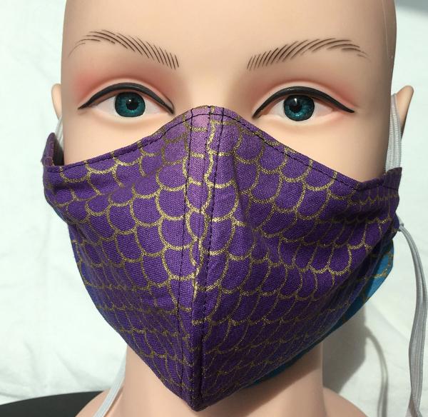 Purple Mermaid Scales Facemask