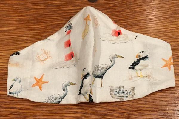 Shore birds and Lighthouses Face Mask