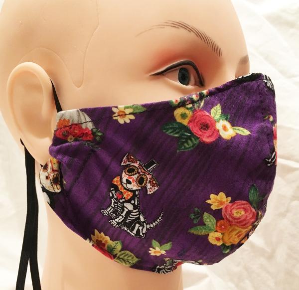 Purple Sugar Skull Face Mask