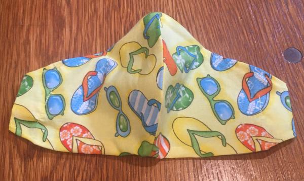 Yellow Flip Flops Face Mask