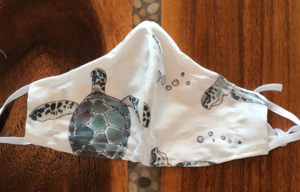 Water color Turtle Face Mask