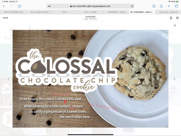 Colossal Chocolate Chip Cookies