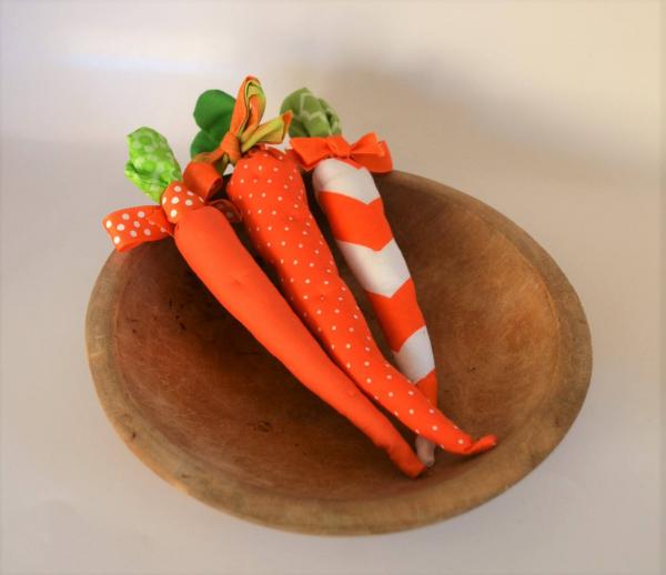 Fabric Carrots sold in sets of 3 picture