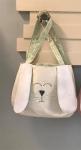 Cream and Green Bunny Bag