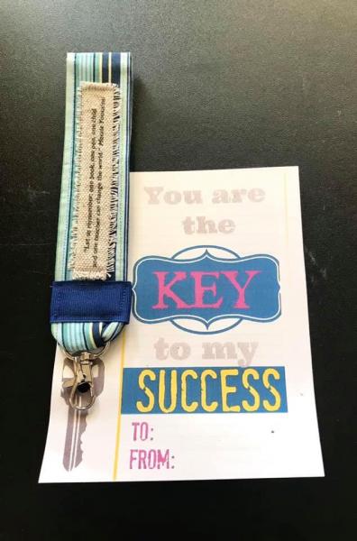 Teacher Key Chain with Thank You card picture