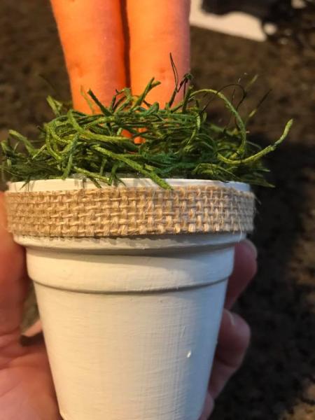 Fabric Carrots in pot picture