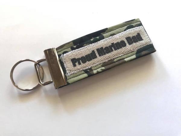 Proud Marine Dad Key Chain Mini Size